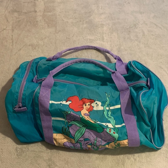 Vintage 1990s Disney’s The Little Mermaid Duffle Bag Y2K Princess - Picture 1 of 9